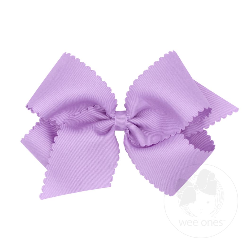 GROSGRAIN BOW SCALLOPED EDGE - ASSORTED