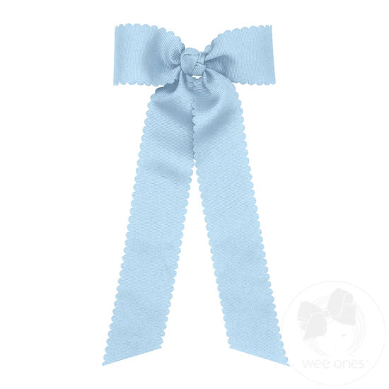 MEDIUM SCALLOPED BOWTIE STREAMER BOW - ASSORTED