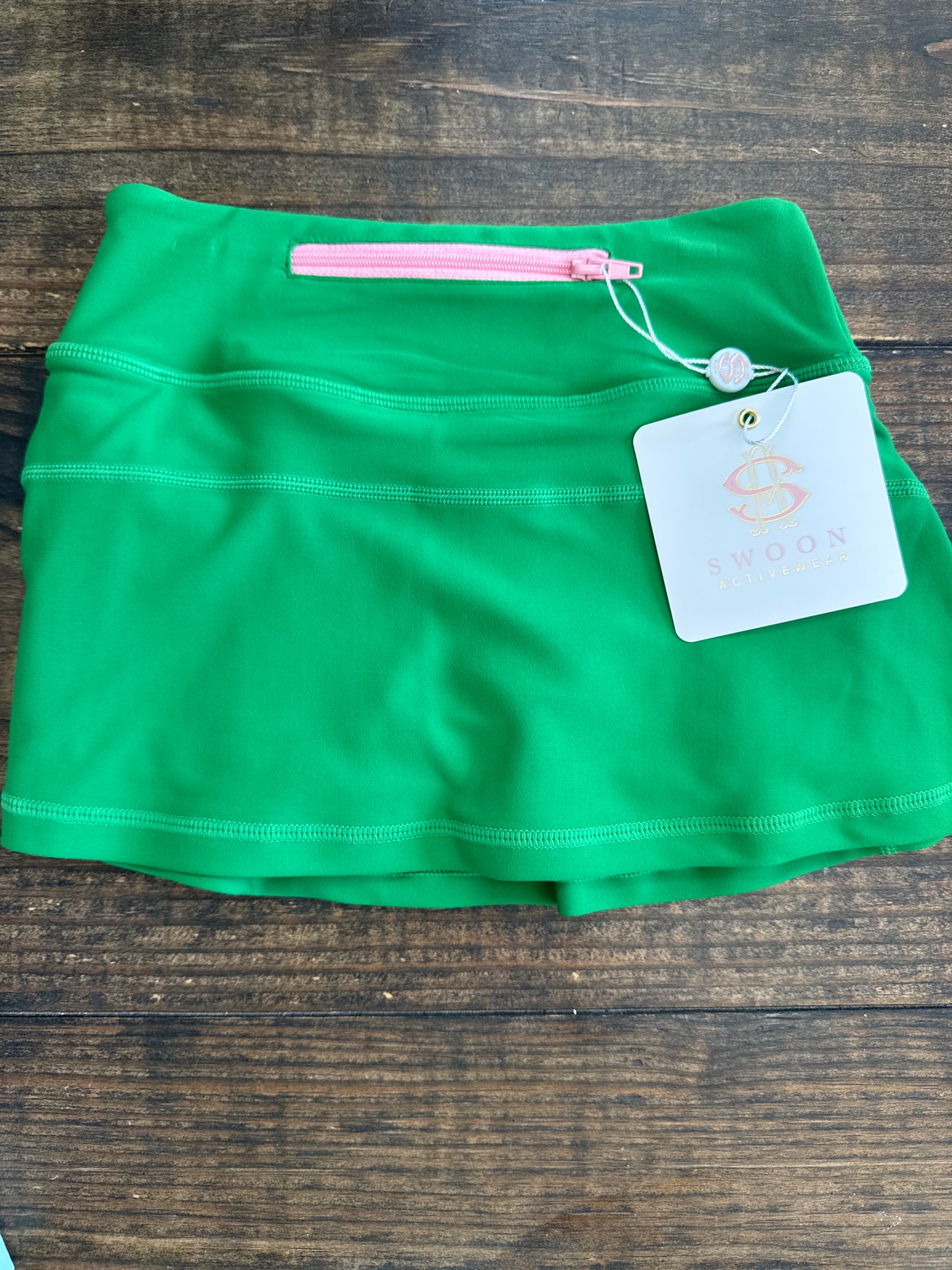 GREEN/PINK TENNIS SKIRT
