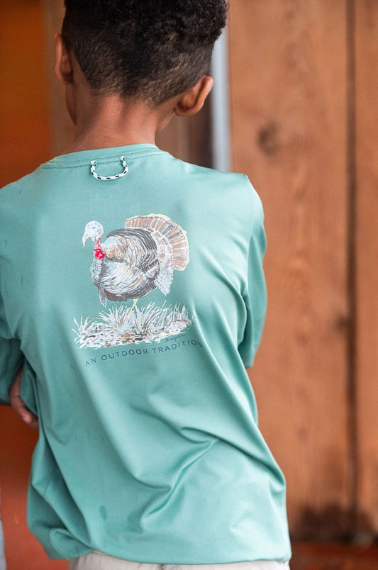 KID'S PRO PERFORMANCE LS T-SHIRT - FROSTY SPRUCE