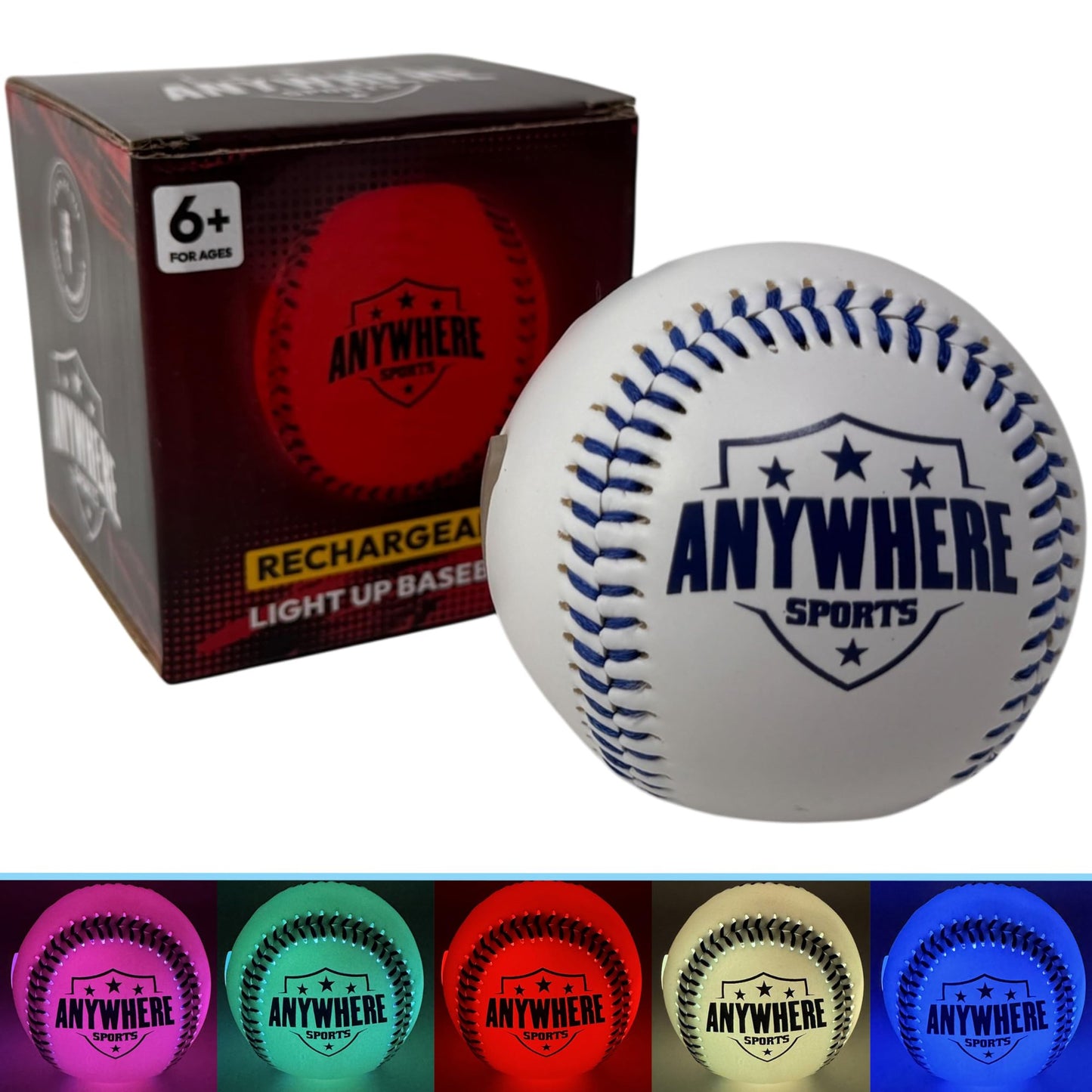 PRO GLOW LIGHT-UP BASEBALL - ASSORTED COLORS