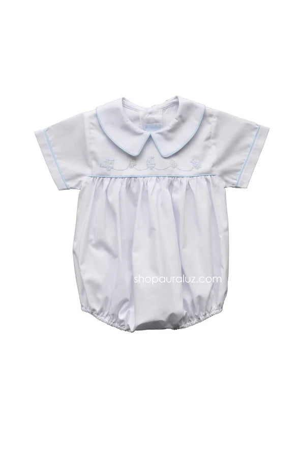 BOYS BUBBLE WITH WHITE/BLUE EMBROIDERY STRING TOYS