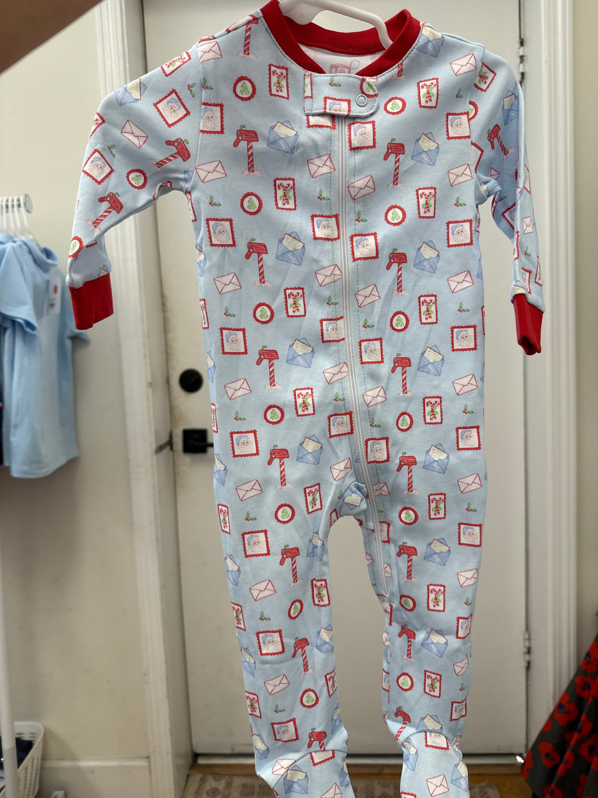 BOYS ONE PIECE ZIP UP - LETTERS TO SANTA