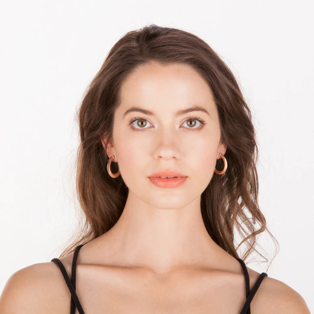 CLEO HOOPS - BRUSHED CHAMPAGNE