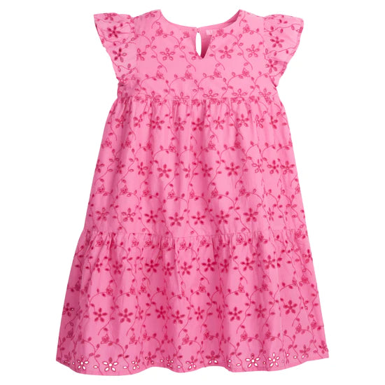 POSITANO DRESS - PINK EYELET