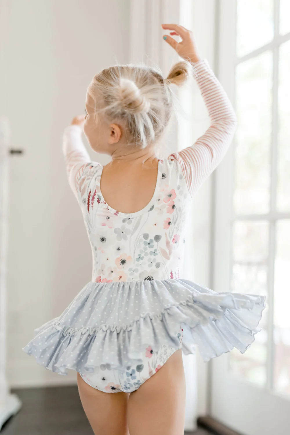 FARRAH LONG SLEEVE LEOTARD - SOFT STEMS