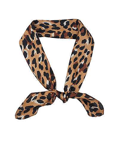 LEOPARD PRINT BANDANA - BROWN