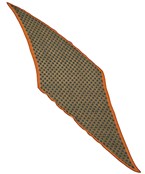 PUZZLE PRINT DIAMOND SHAPE SCARF - GREY/ORANGE