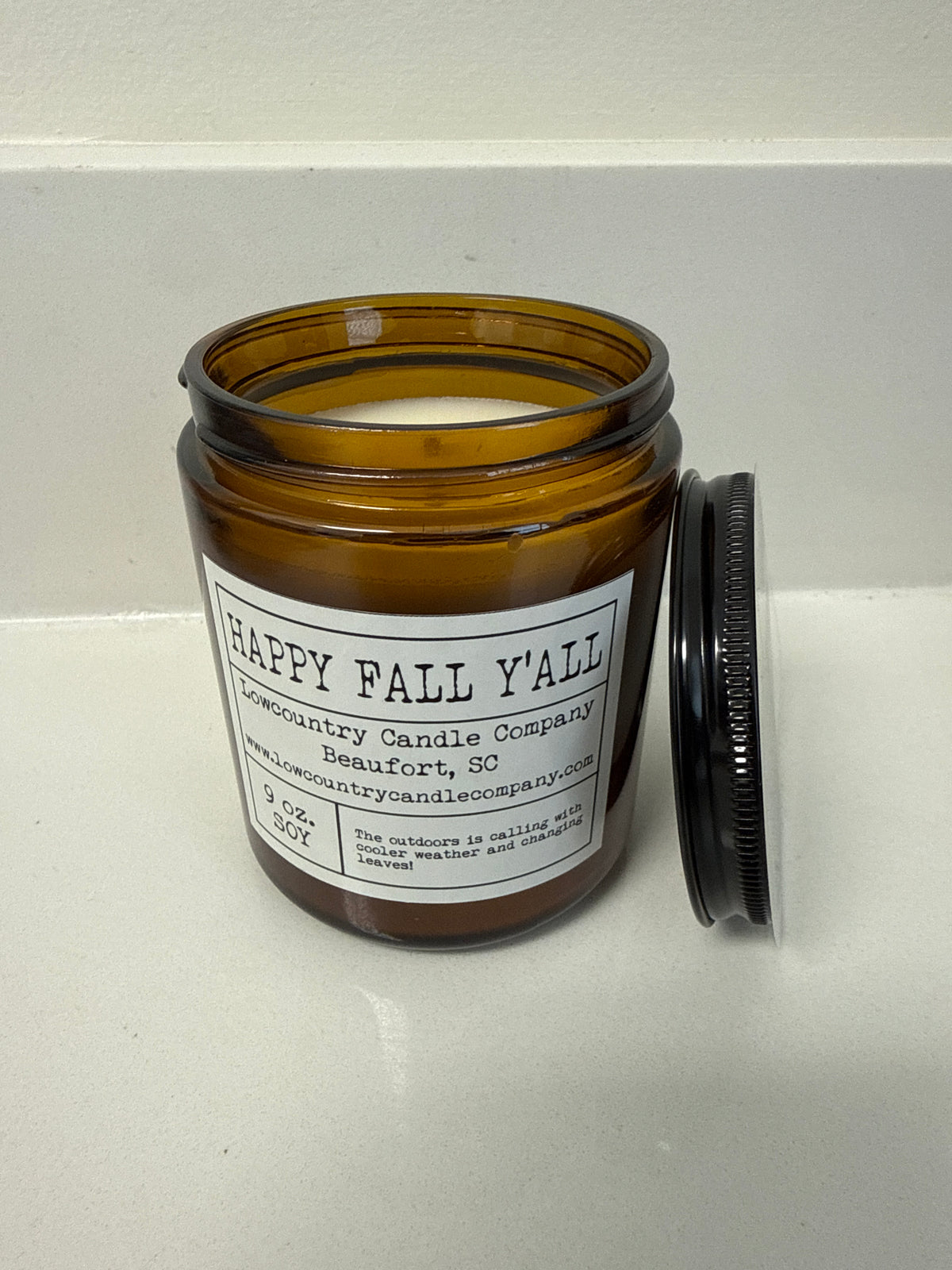 HAPPY FALL Y'ALL AMBER JAR 90Z