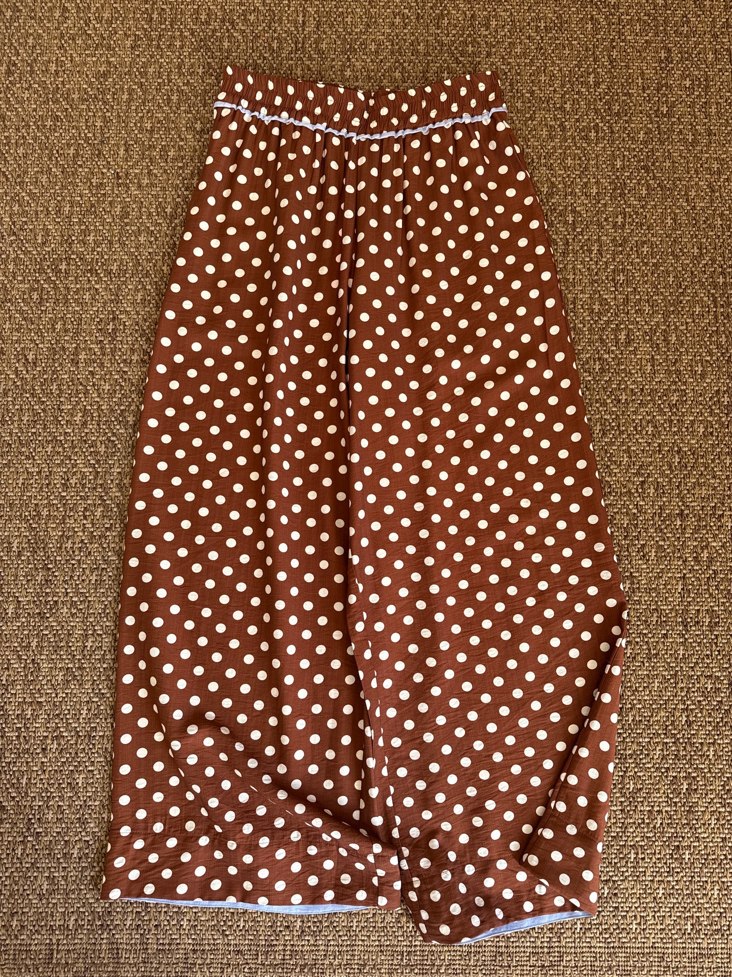 BROWN POLKA DOT PANTS
