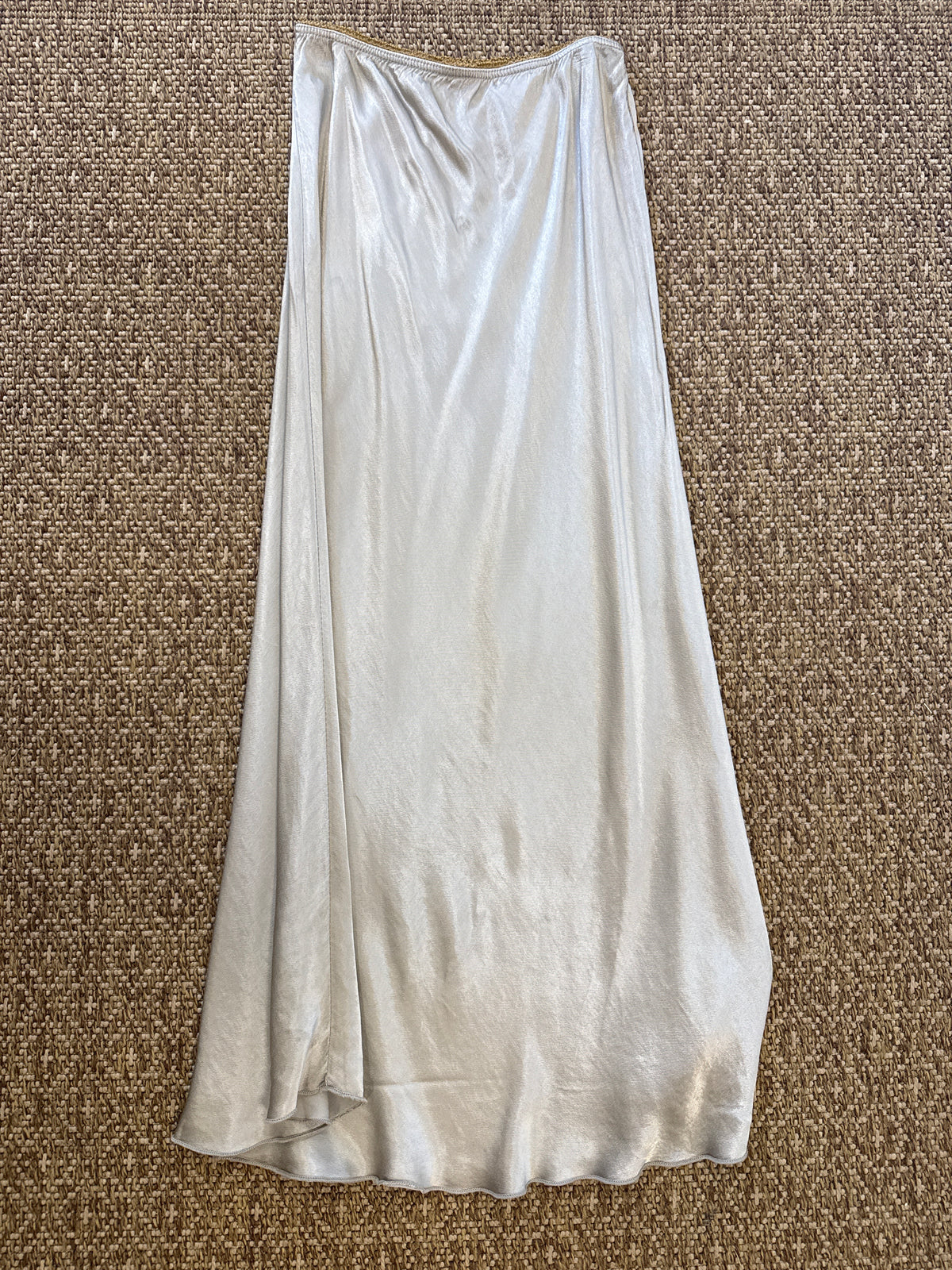 SLIP ON SILKY SKIRT - MOCHA