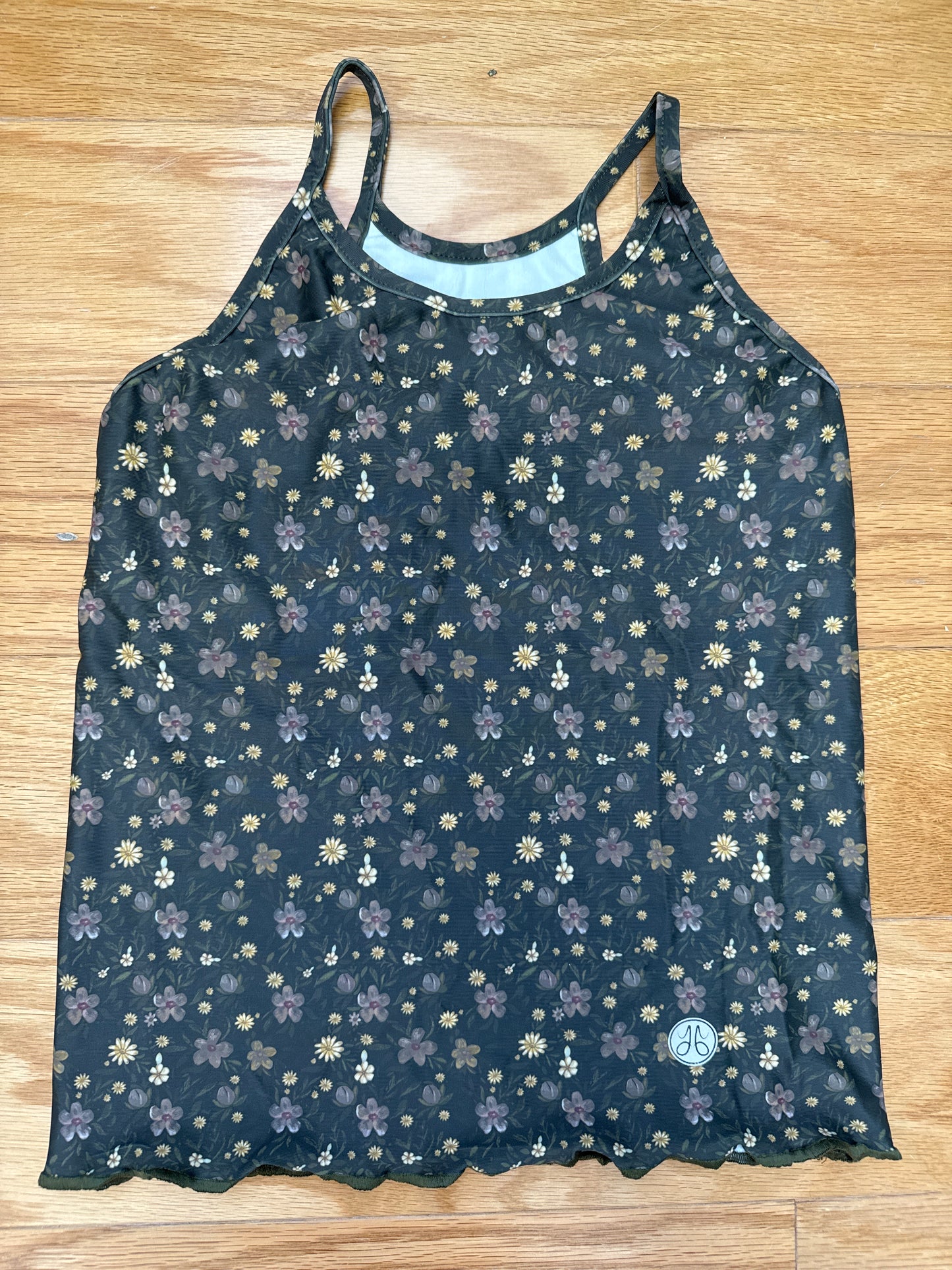 GIRLS RAZORBACK TANK - RUSTIC FLORAL