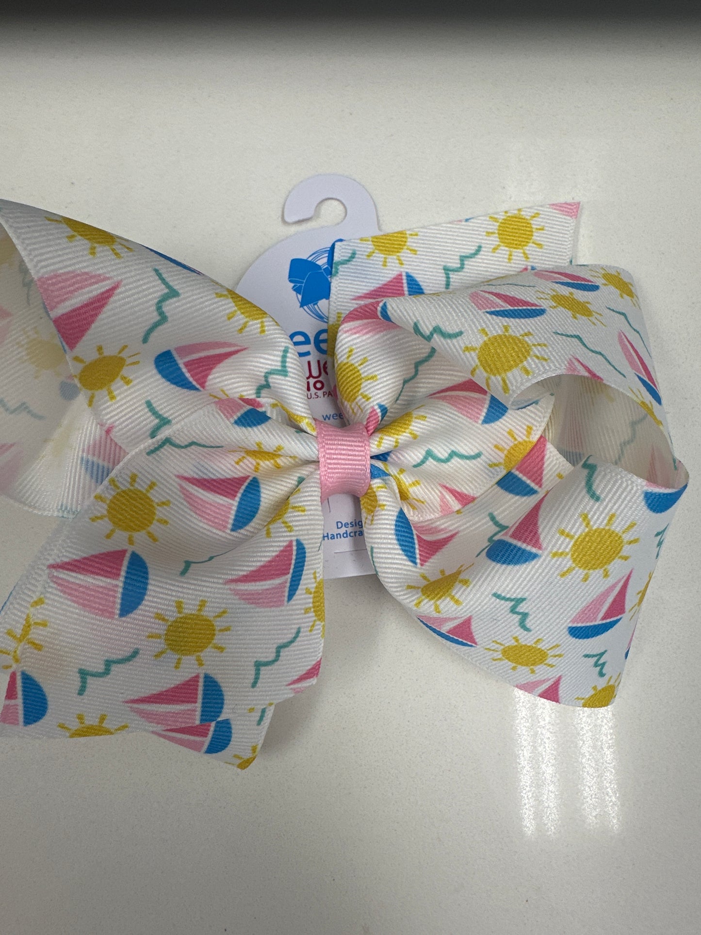 BEACH THEMED GROSGRAIN SAILBOAT BOW - ASSORTED