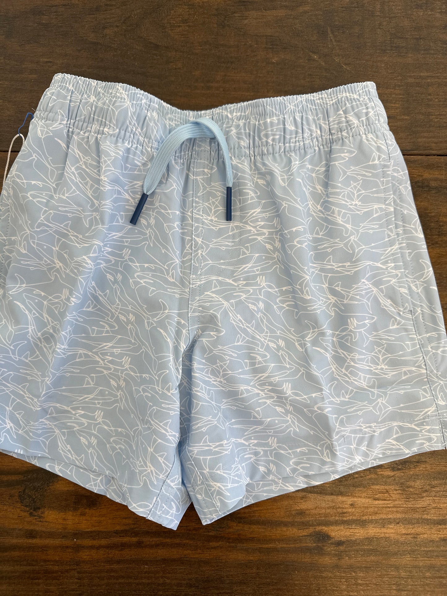 YOUTH SHARK BAIT SWIM TRUNK - CERULEAN