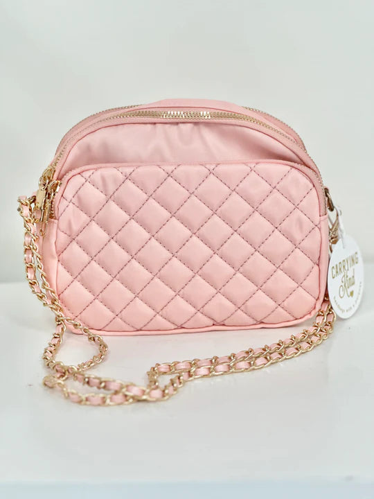 TATE PURSE - BLUSH W/ DESIGNER CHAIN