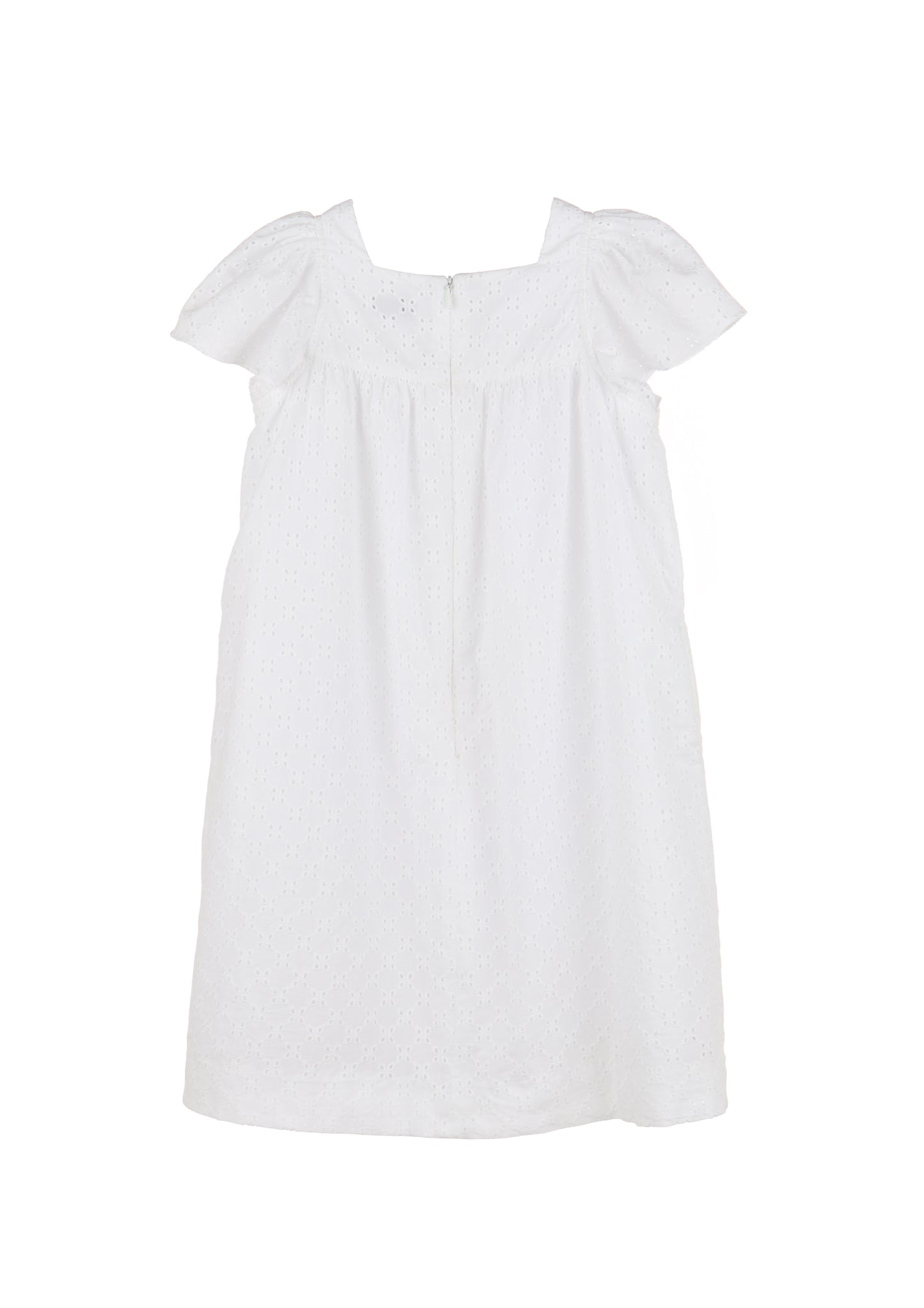 EMMA EYELET DRESS - WHITE