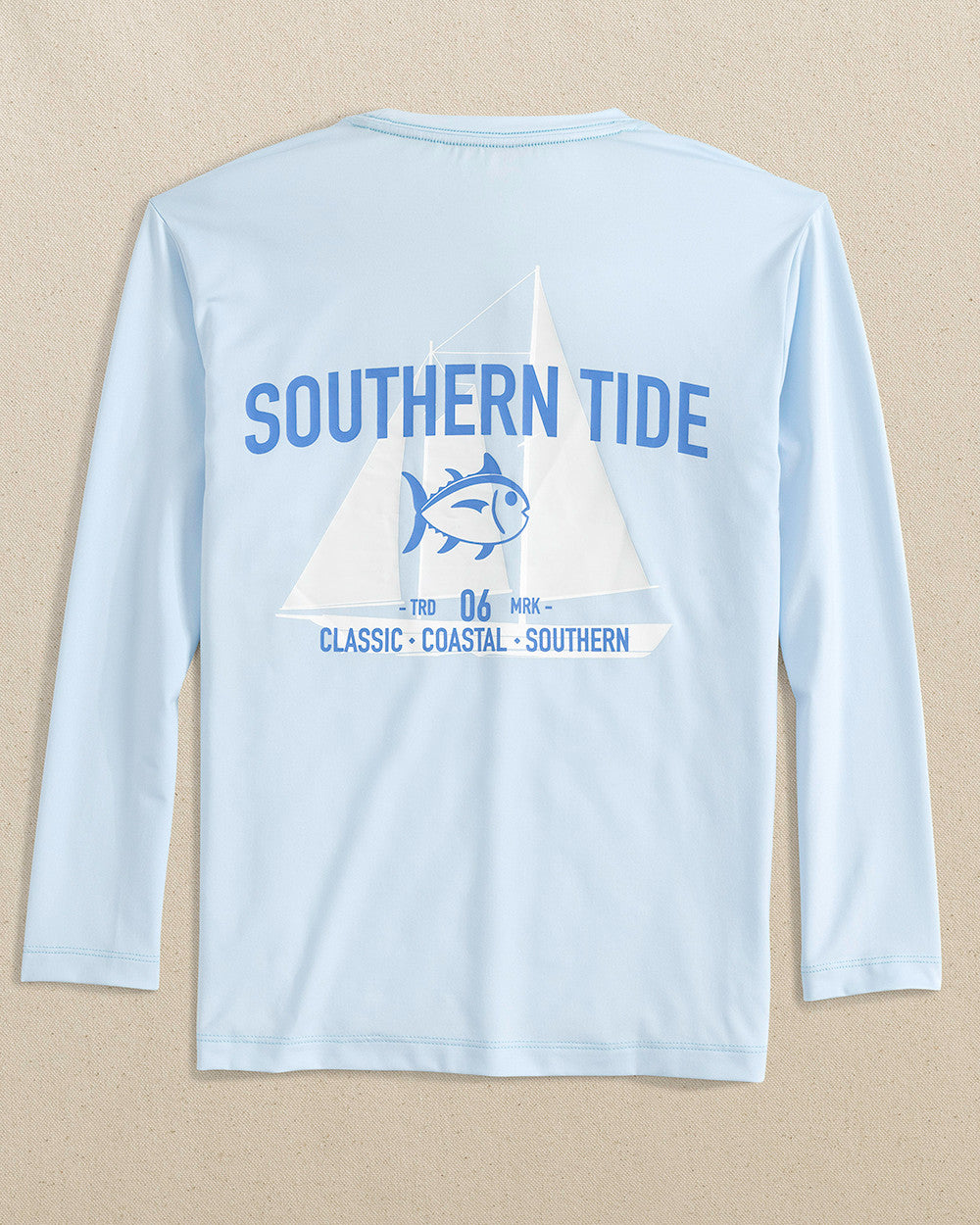LS BLUE SAILS PERFORMANCE TEE - DEWDROP BLUE