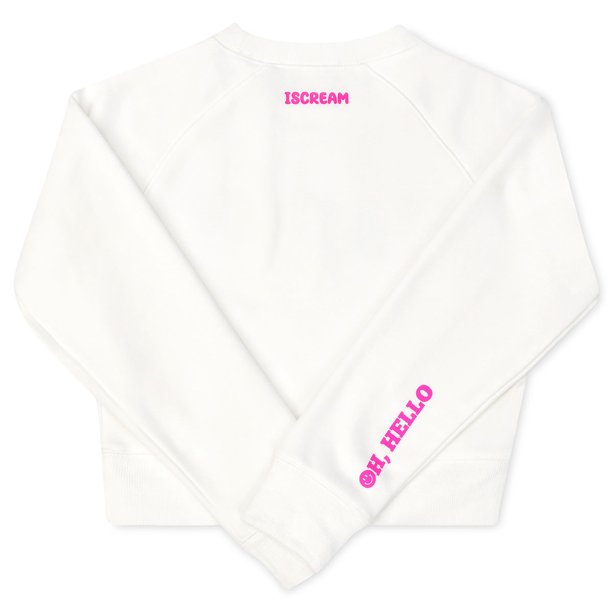 HAPPY CREW NECK SWEATSHIRT - WHITE