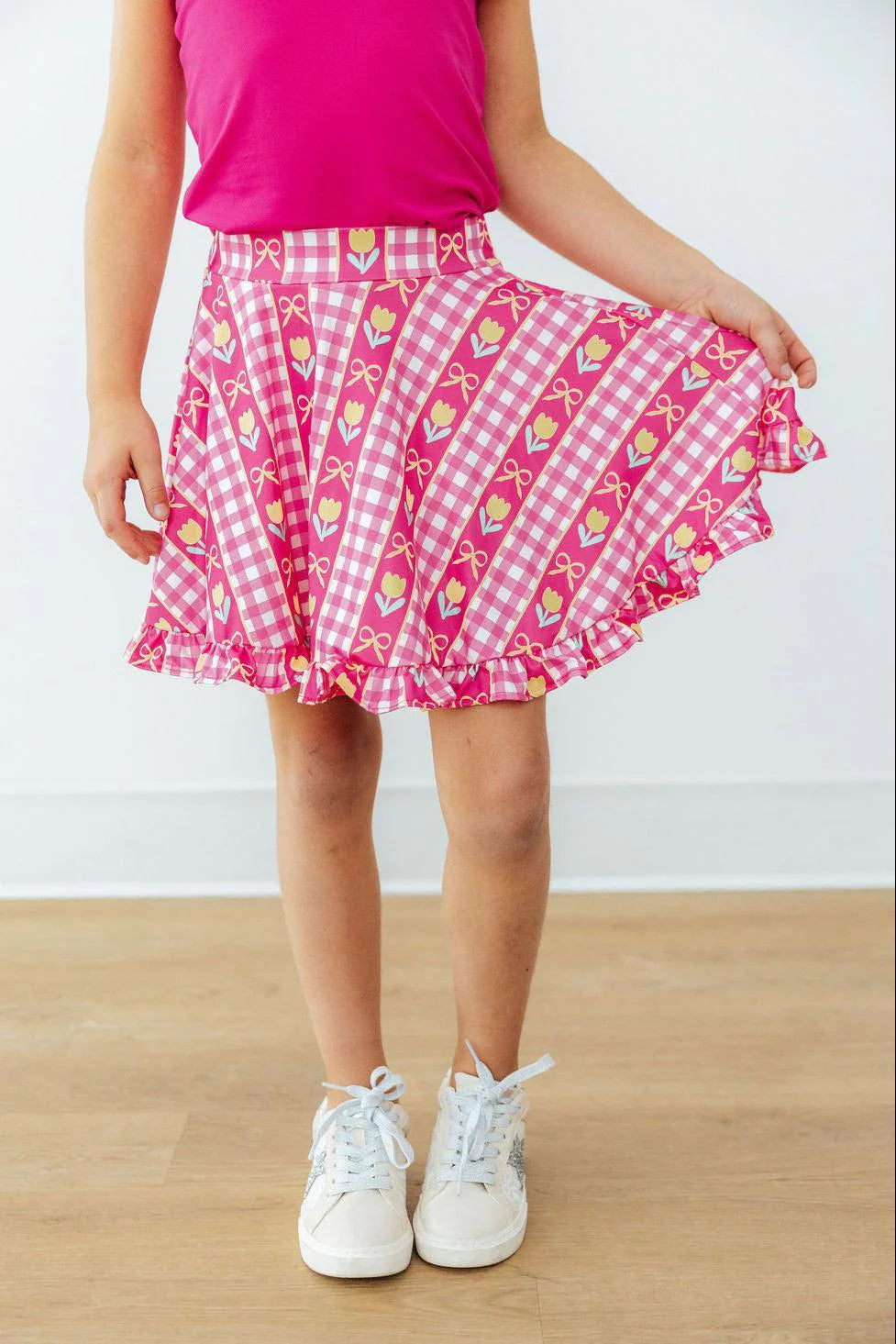 I LOVE YOU TULIP MUCH RUFFLE TWIRL SKORT