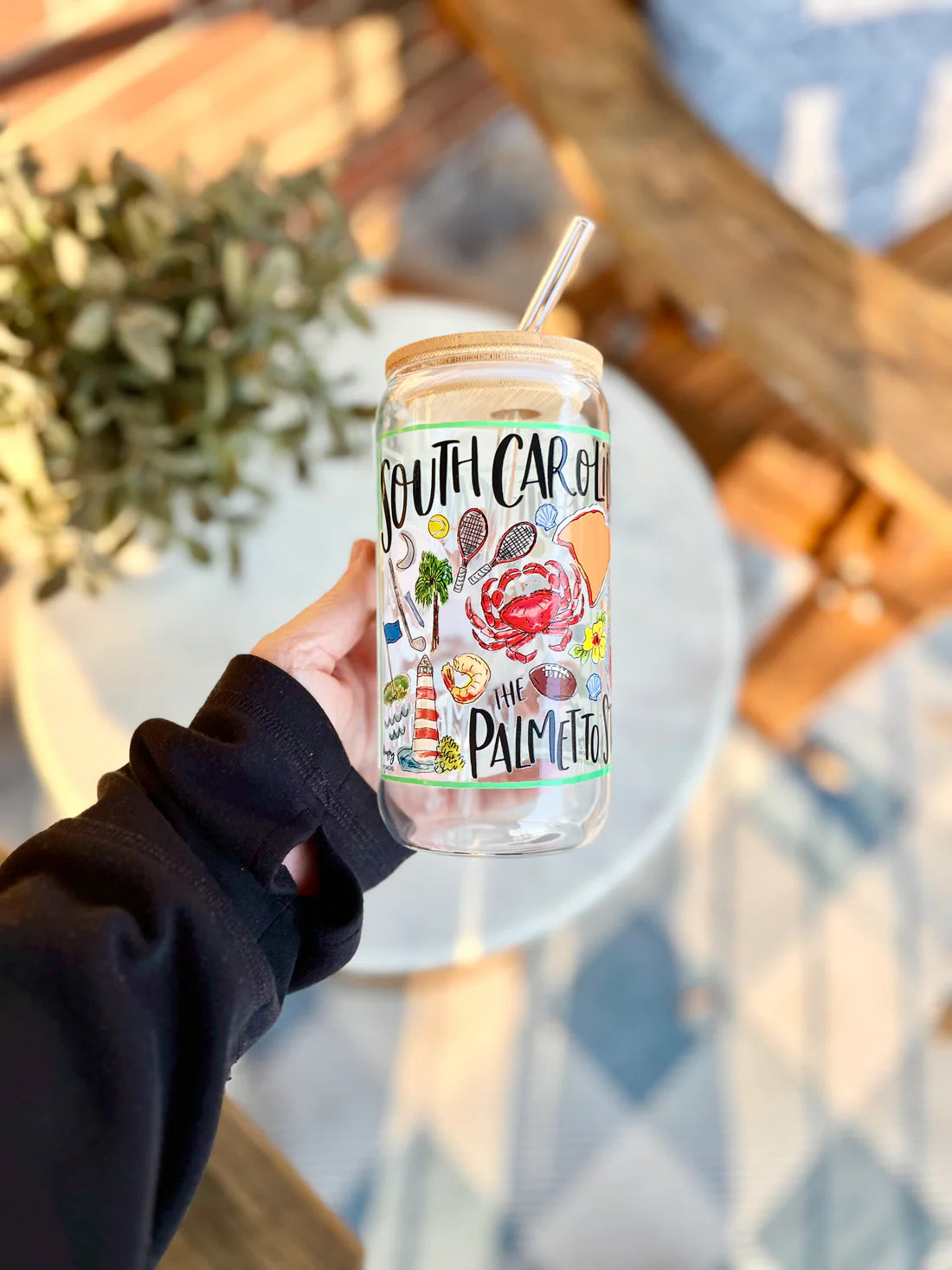 STATE OF SC 16 OZ GLASS CUP