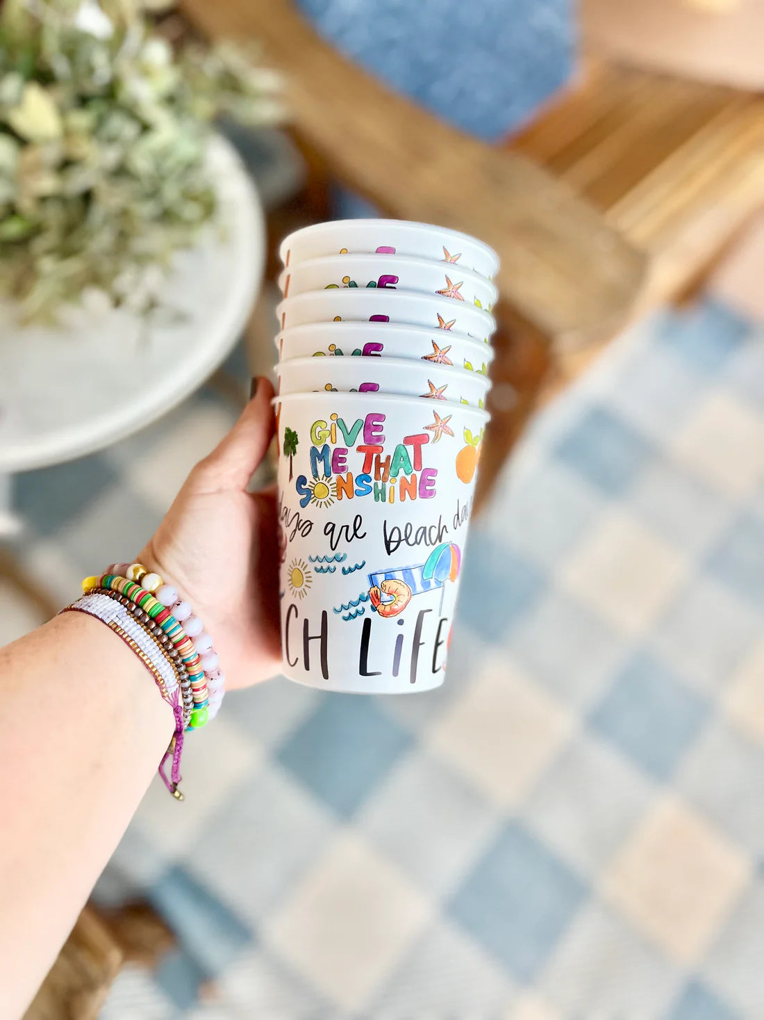 BEACH LIFE REUSEABLE CUPS