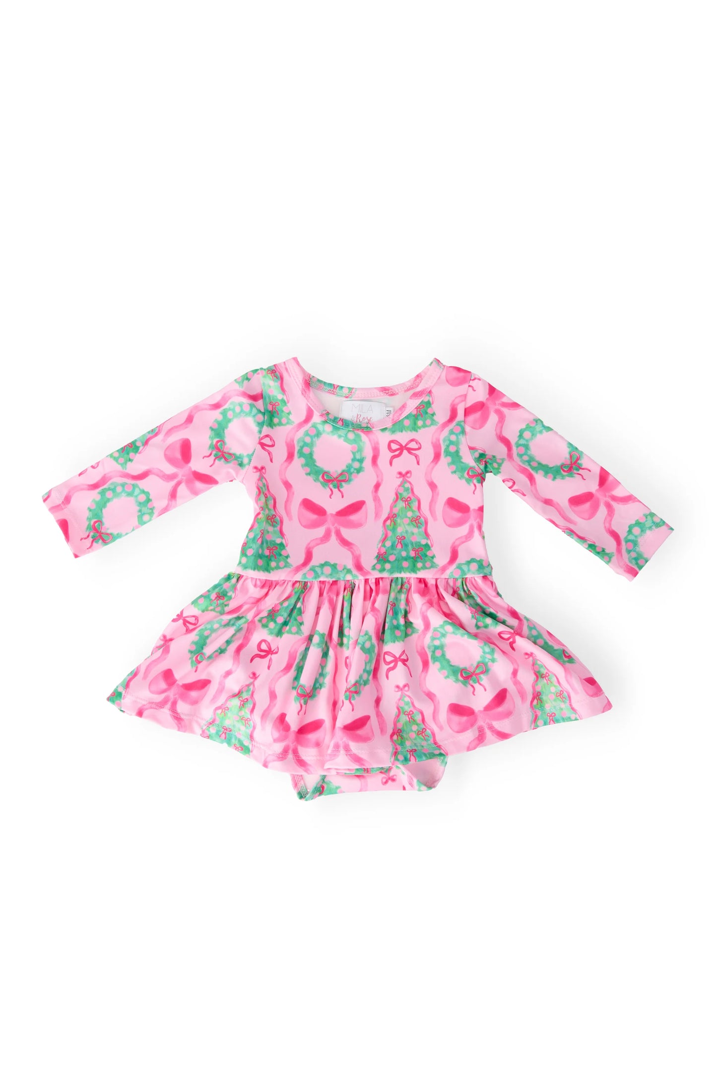 JINGLE BOW BODYSUIT L/S TWIRL BODYSUIT