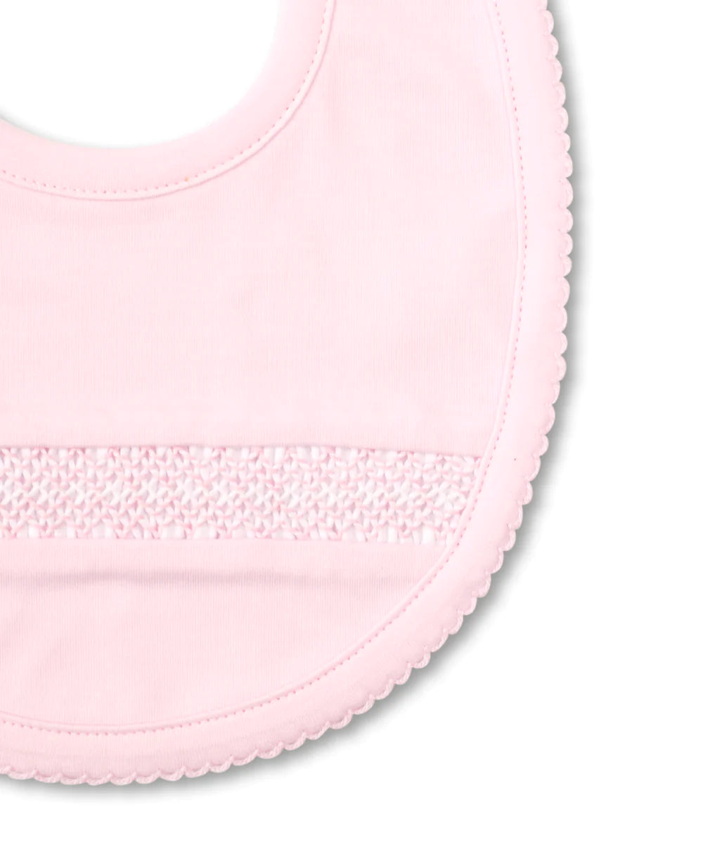 CHARMED HAND SMOCKED PINK BIB