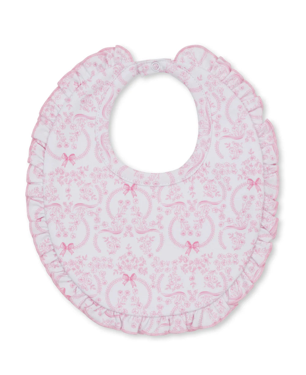 DELICATE BLOOMING BOWS PINK BIB