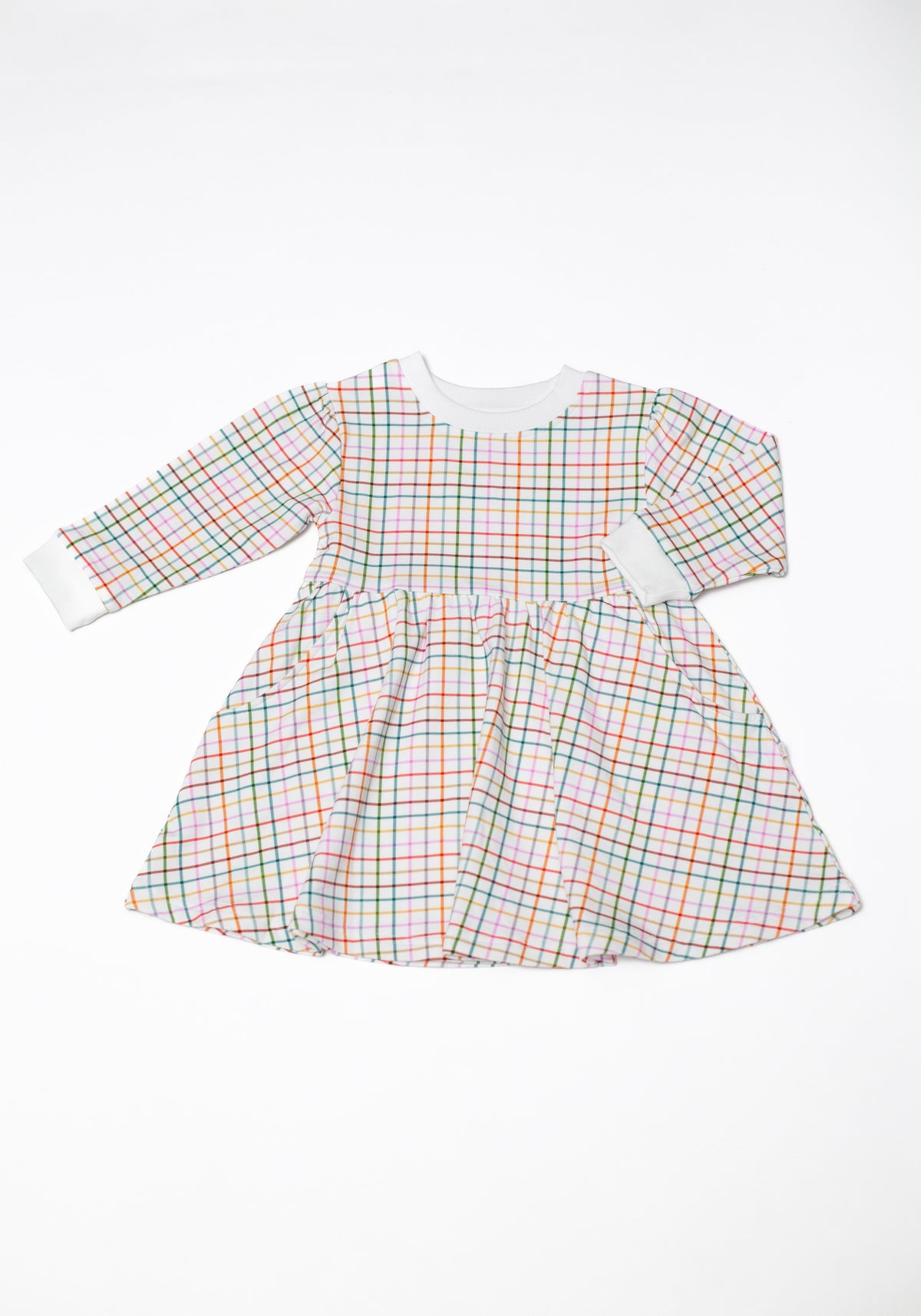 SWEATSHIRT DRESS - AJ PLAID