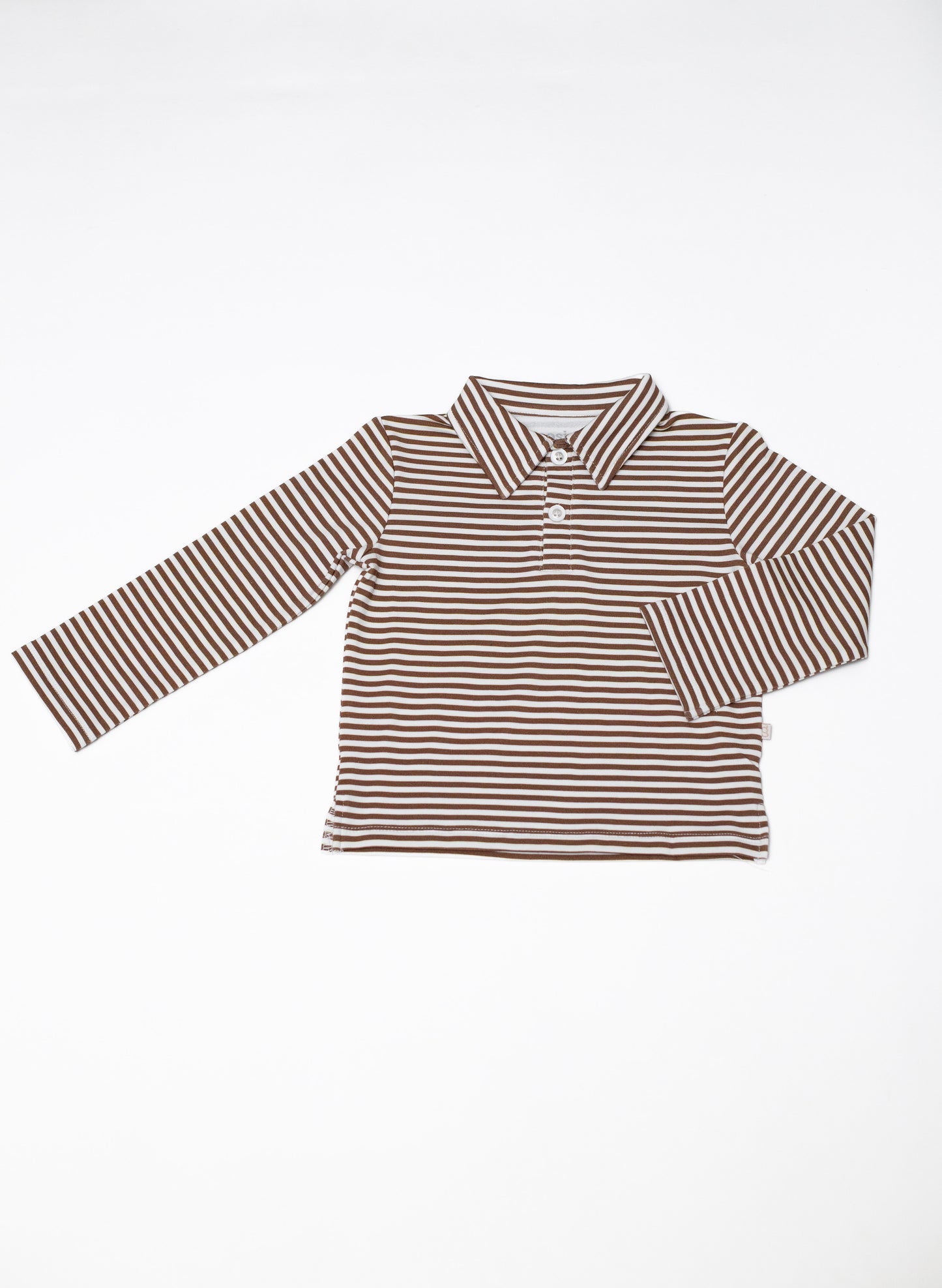 POLO SWEATSHIRT - CHOCOLATE STRIPES