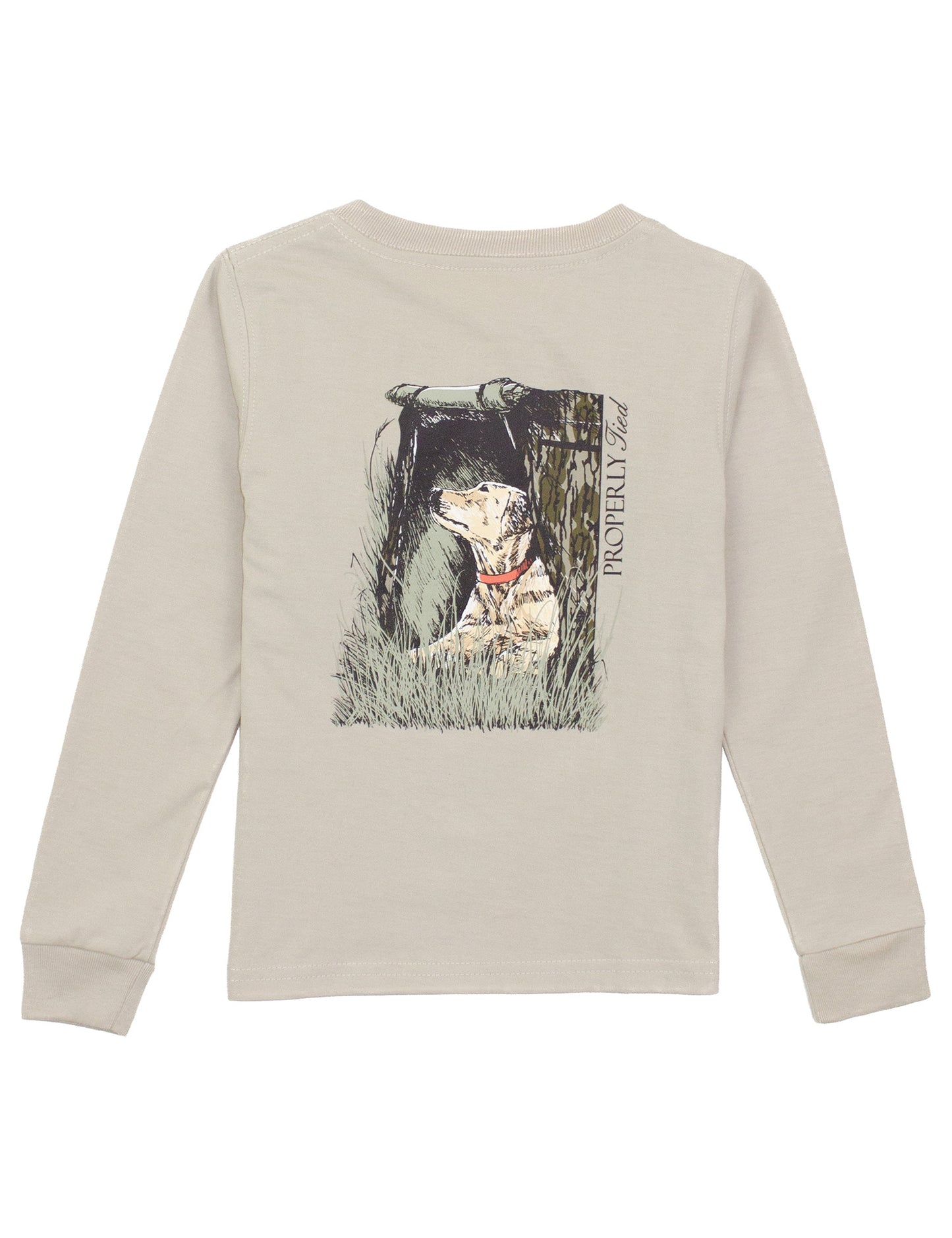 BOYS MOSSY OAK LAB LS - LINEN