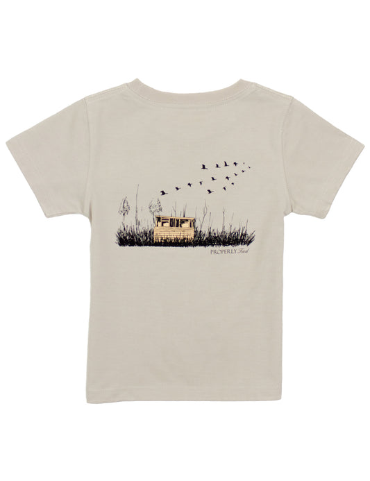 BOYS DUCK BLIND SS TEE - LINEN