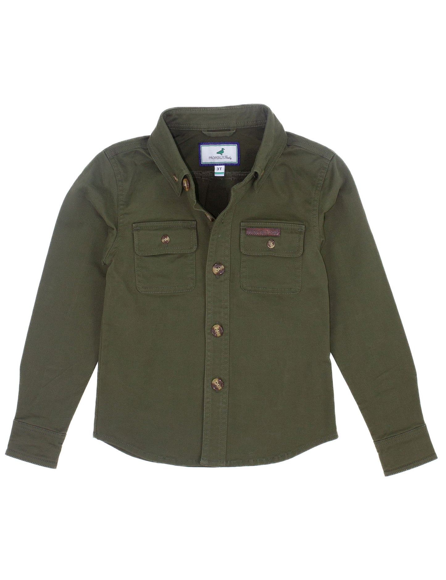 BOYS HARVEST WORKSHIRT - OLIVE
