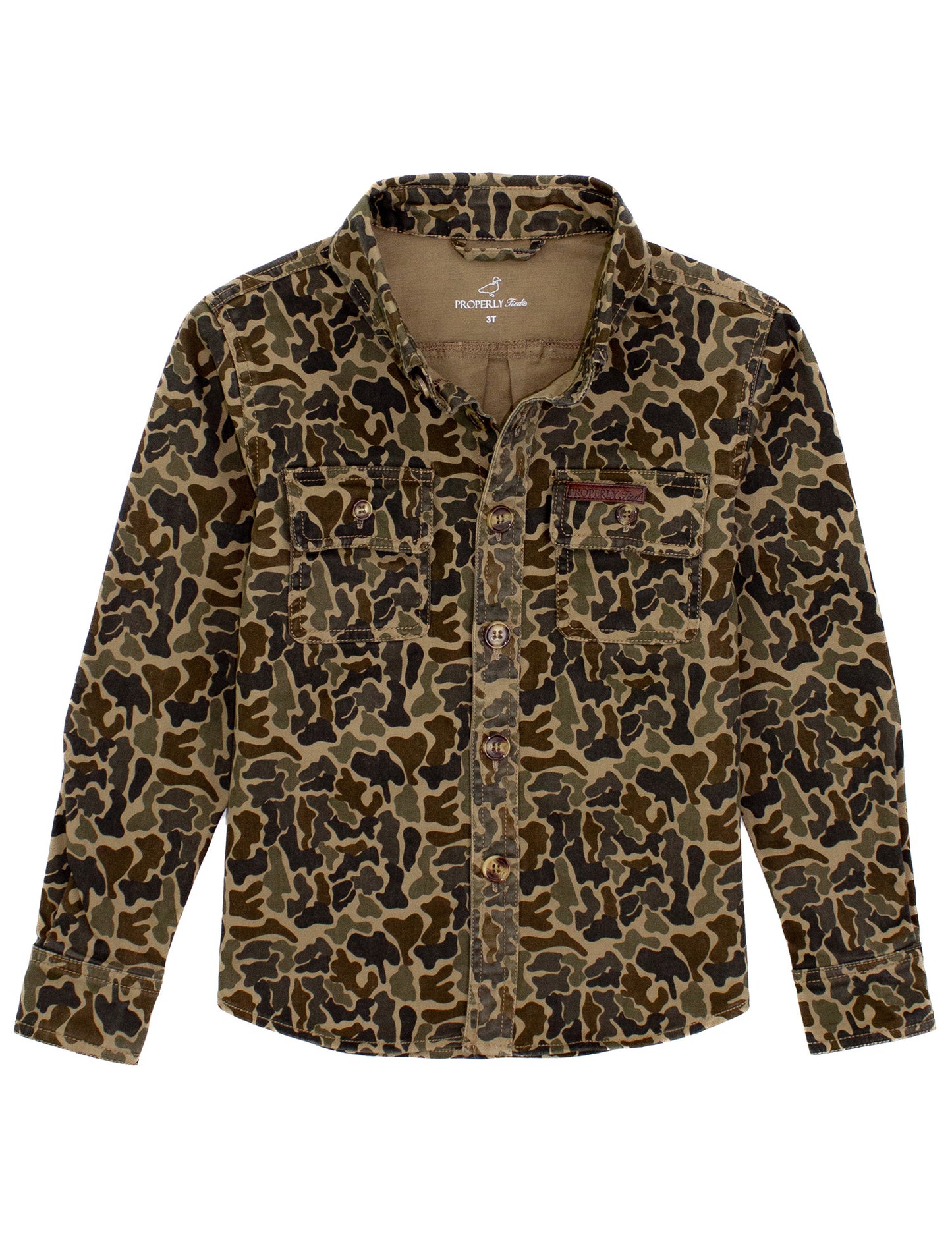 BOYS HARVEST WORKING SHIRT - VINTAGE CAMO
