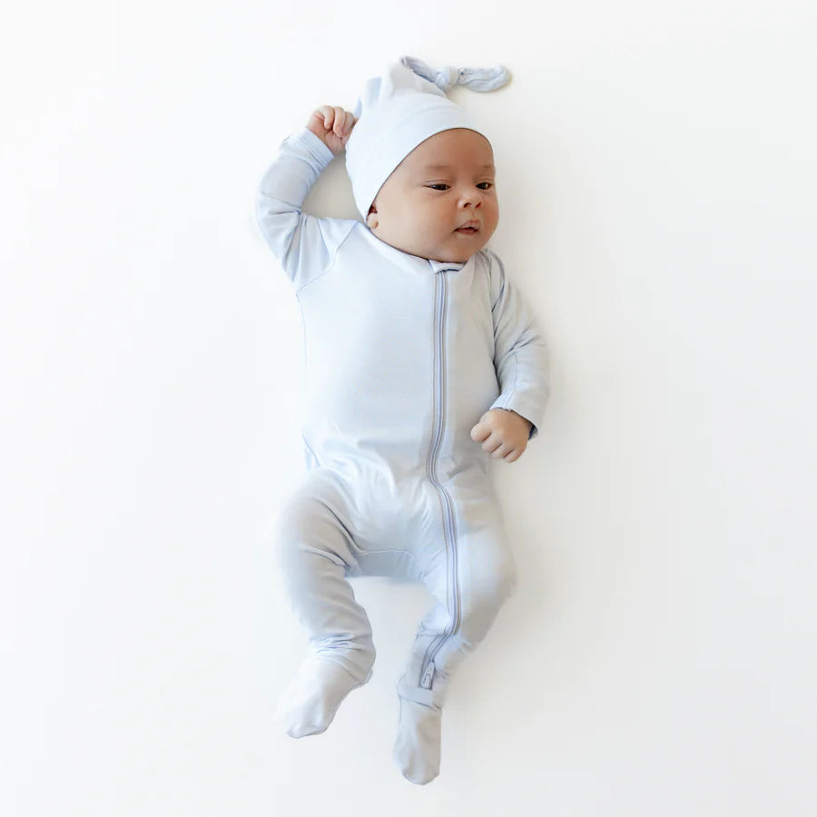 ZIPPERED FOOTIE - MIST