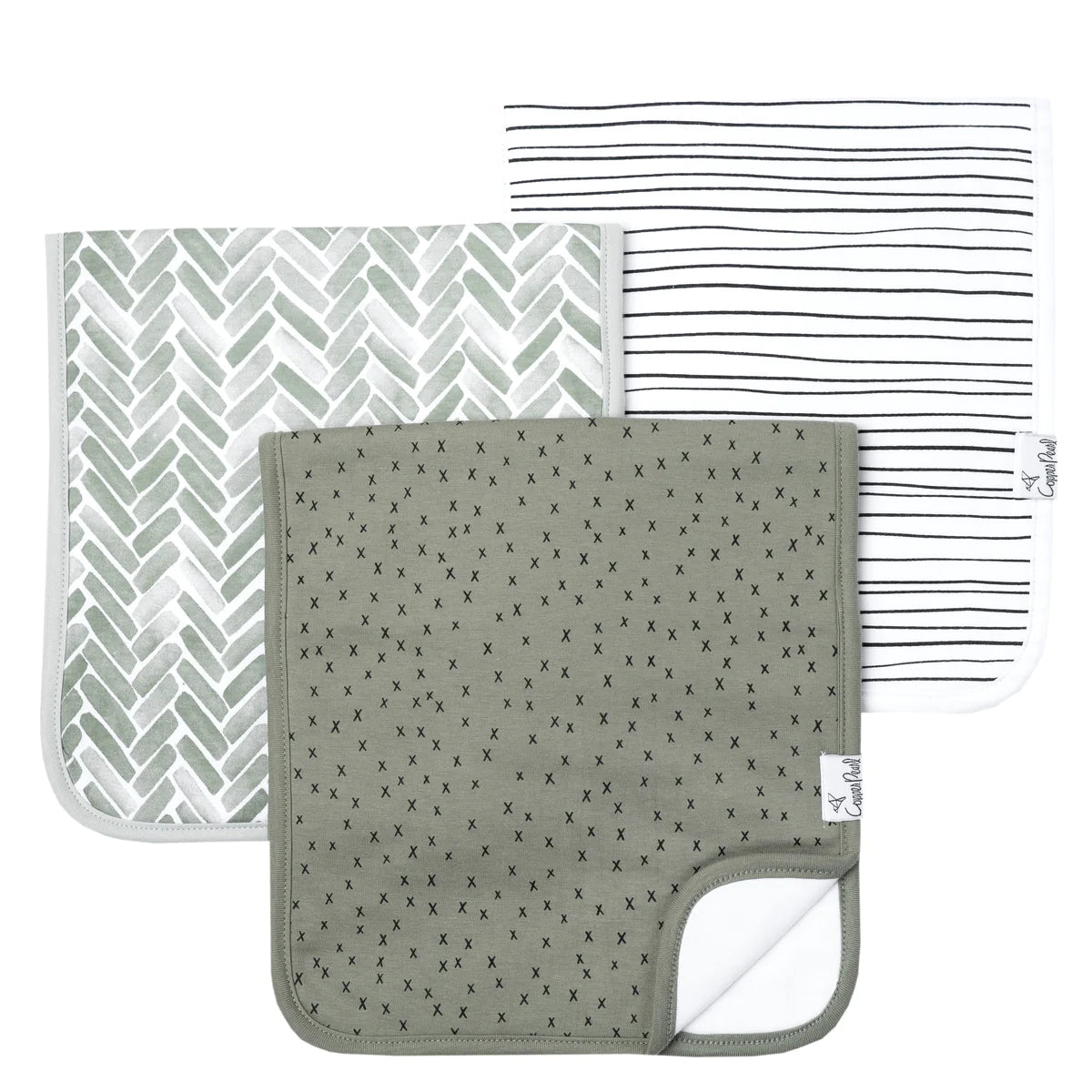 BURP CLOTH SET - 3PK MORE OPTIONS AVAIL.