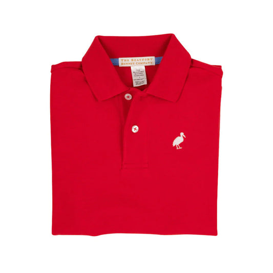 PRIM & PROPER POLO SS - RICHMOND RED/WORTH WHITE