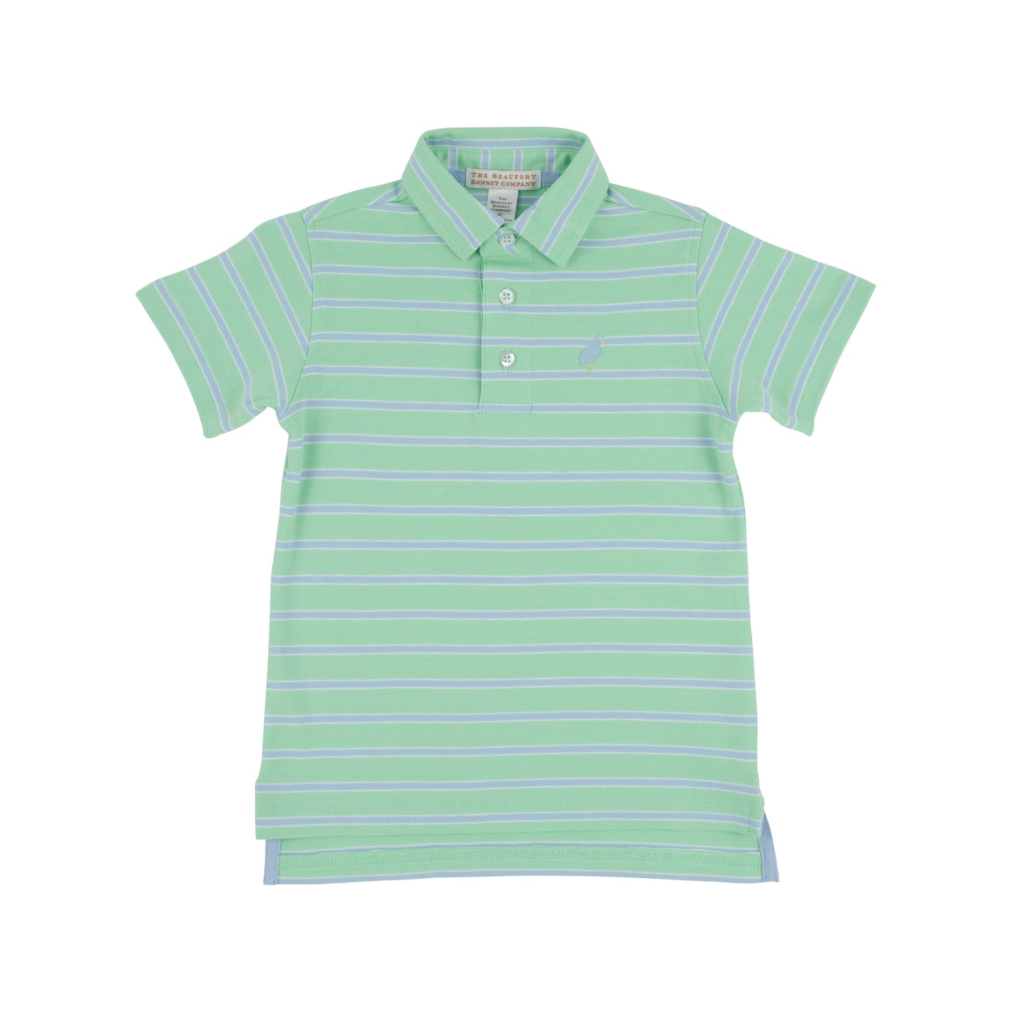 PRIM & PROPER POLO - GRACE BAY GREEN/BEALE ST BLUE STRIPE