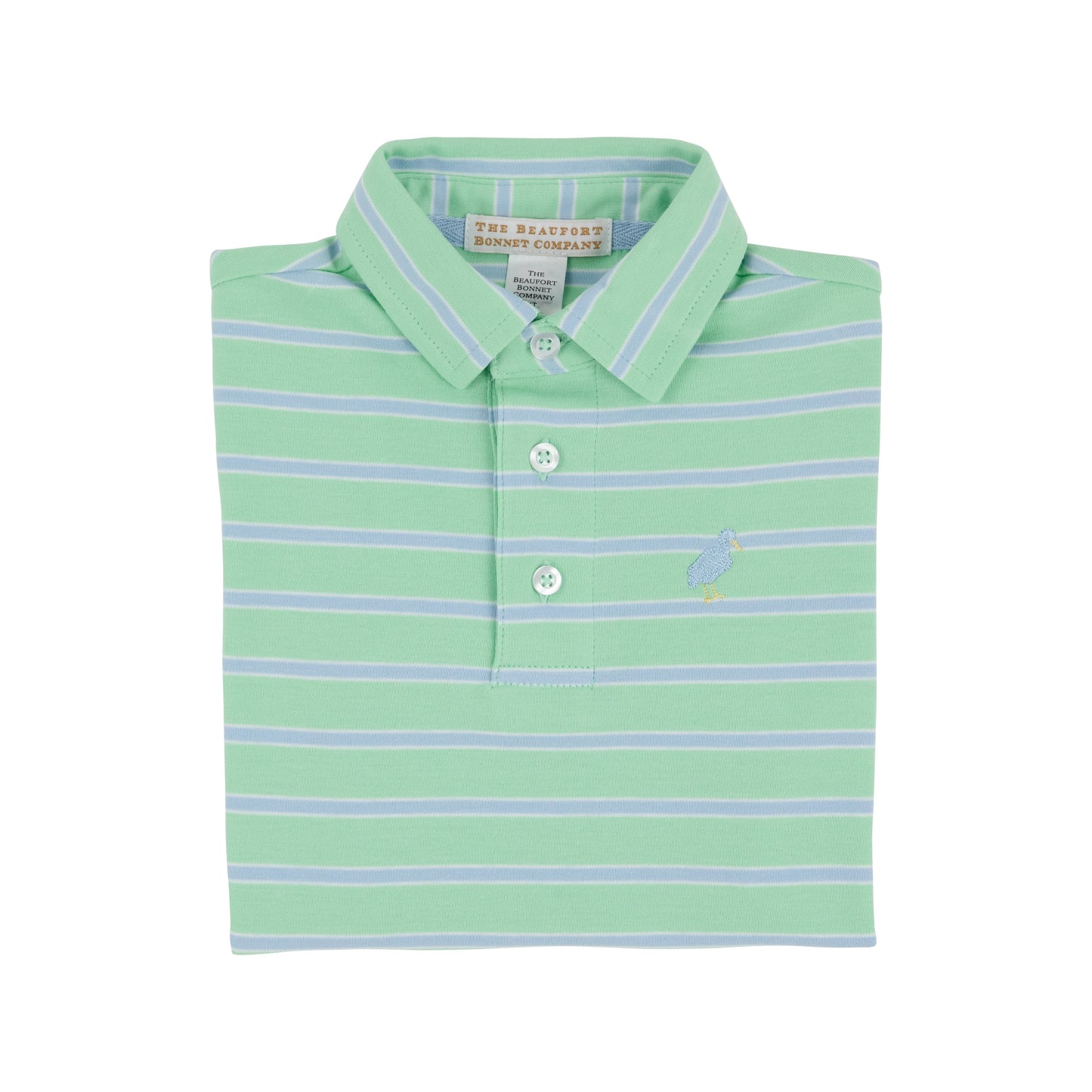 PRIM & PROPER POLO - GRACE BAY GREEN/BEALE ST BLUE STRIPE