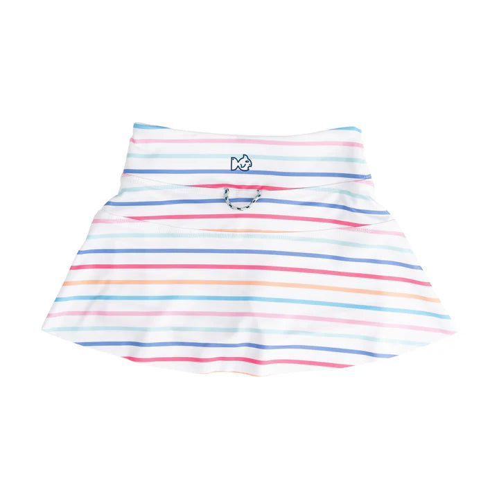 GIRLS TENNIS TWIRL SKORT - SUN-KISSED STRIPE