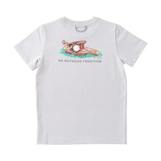KIDS COTTON SS MICRO CHIP T-SHIRT- BASEBALL GLOVE ART