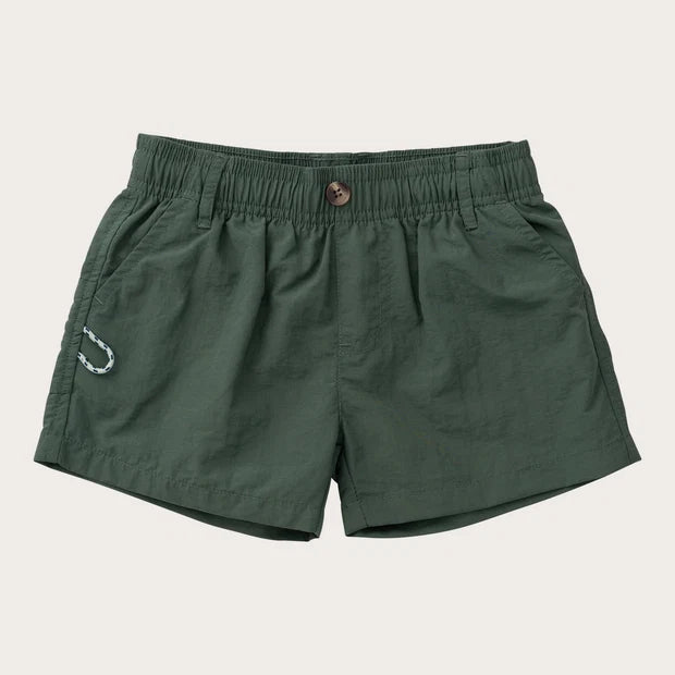BOYS OUTRIGGER PERFORMANCE SHORT - CAMPING GREEN