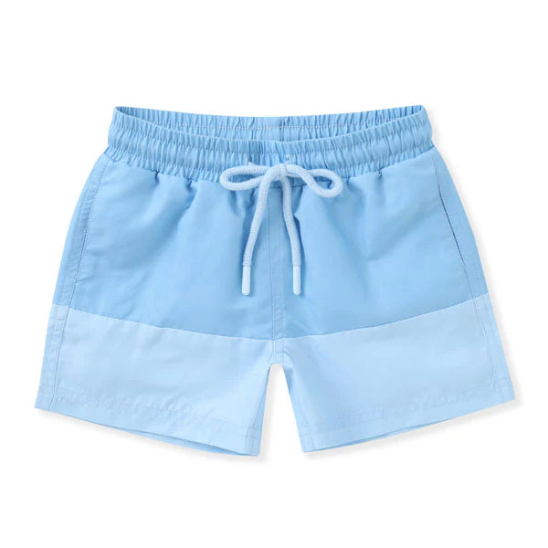 BLOCK SWIM TRUNK - BLUE