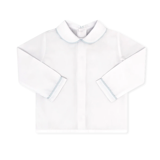 SIBLEY LS SHIRT - WHITE/BLUE