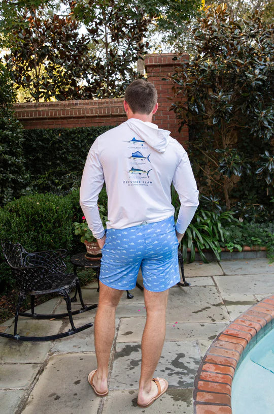 MENS BOOGIE BOARD SWIM TRUNK - MARINA FISH