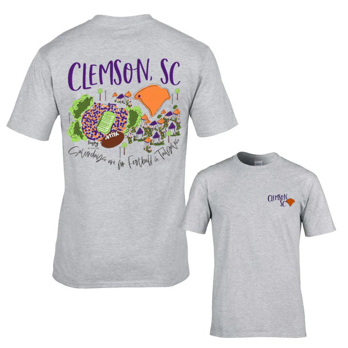 CLEMSON, SC COLLEGE TOWN T-SHIRT