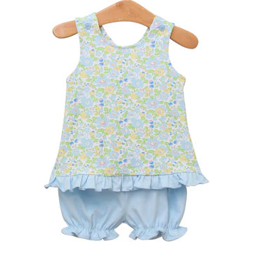BLOOMING FLORAL SWING BACK BLOOMER SET