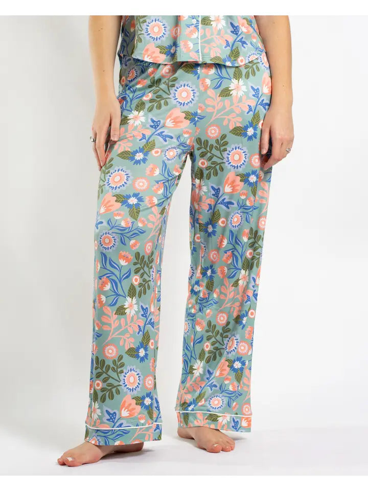 LIZZIE SLEEP PANT - BLUE/MULTI