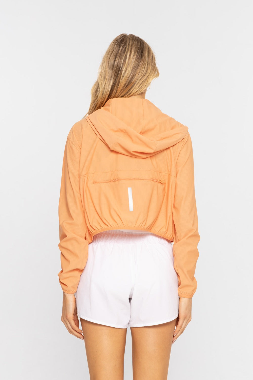PACKABLE WINDBREAKER WITH HOOD - TERRACOTTA