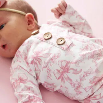 FANCY FRILLS BABY KNOT GOWN & HAT SET